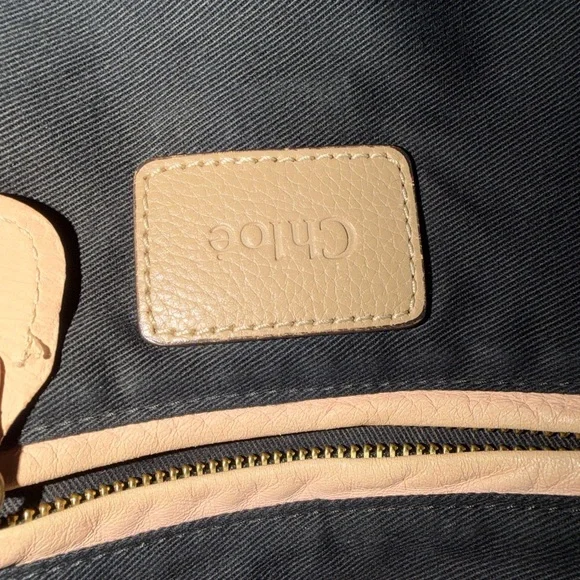 Chloé Beige Leather Paraty Satchel Bag w/ Detachable Strap - Picture 9 of 9